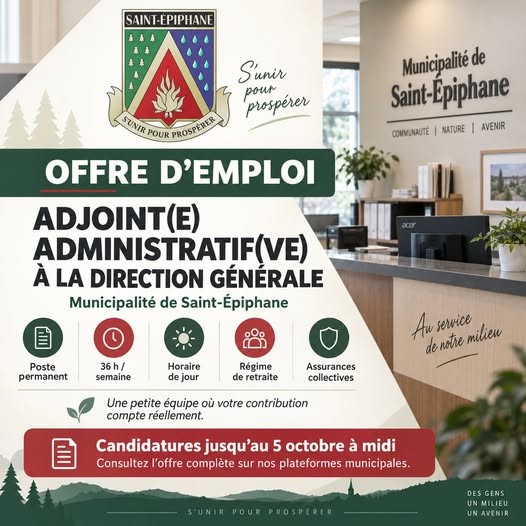 Visuel - Offre d’emploi - Adjointe 2026